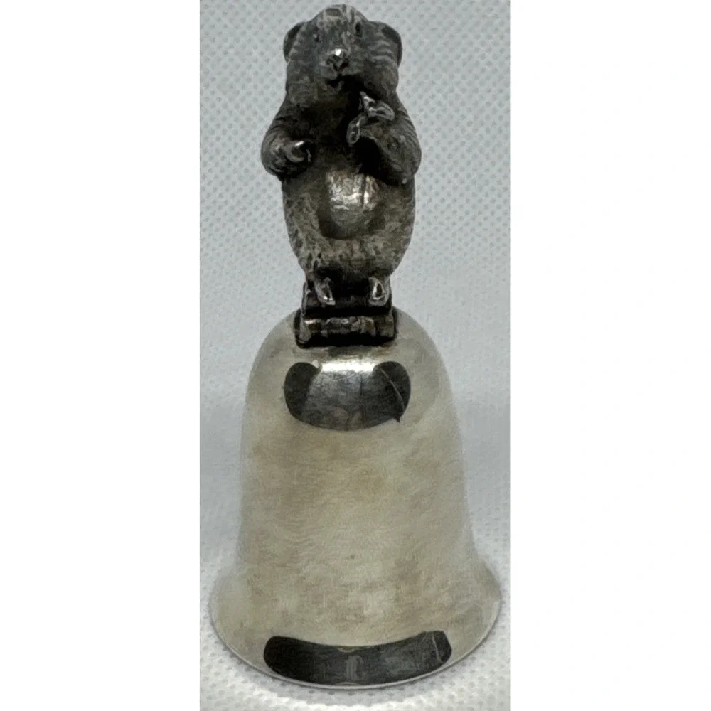 Beatrix Potter Timmy Willie Mouse Pewter Bell NE Collectors Society